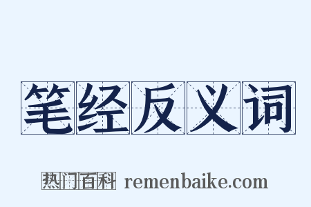 笔经反义词是什么意思的图片